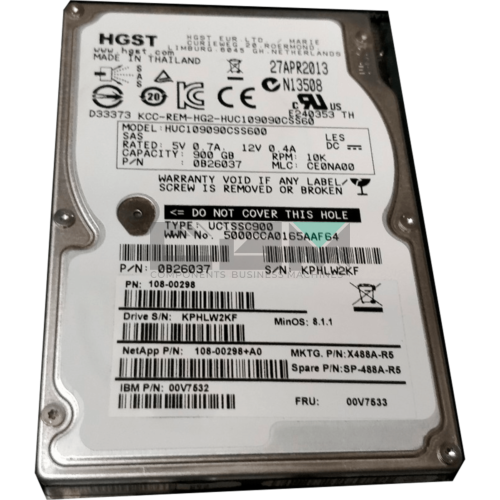 00V7533 Жесткий диск HDD IBM Lenovo 2.5 10000об/мин