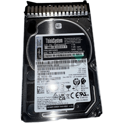 00YK023 Жесткий диск HDD IBM / Lenovo 3.5' 1TB 7200RPM 12GB/S 128MB SAS