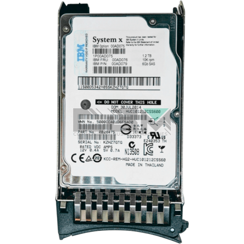 00AD075 Жёсткий диск IBM/Lenovo 1.2TB 10K 6Gbps SAS 2.5
