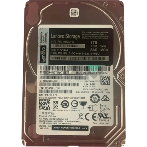 01DC442 Жесткий диск HDD Lenovo Storage 1TB 7.2K 2.5 NL-SAS