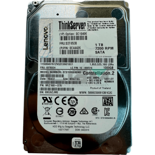 03T6530 Жесткий диск HDD IBM Lenovo 2.5 7200об/мин
