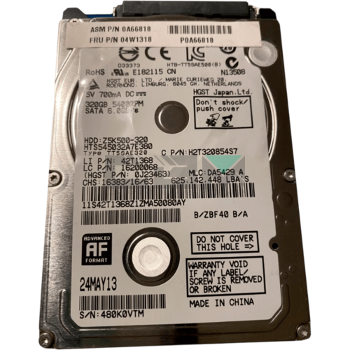 04W1318 Жесткий диск HDD IBM Lenovo 2.5 5400об/мин