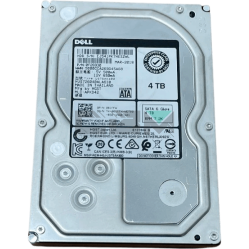 061FFW Жесткий диск Dell 4-TB 6G 7.2K 3.5 SATA w/F238F