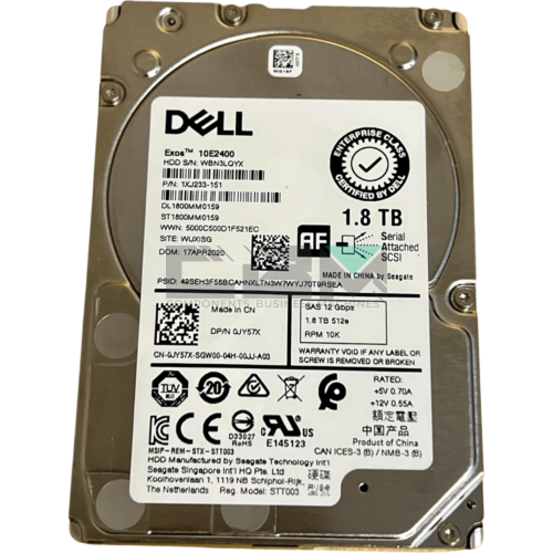 0JY57X Жесткий диск Dell 1.8-TB 12G 10K 2.5 SAS w/G176J