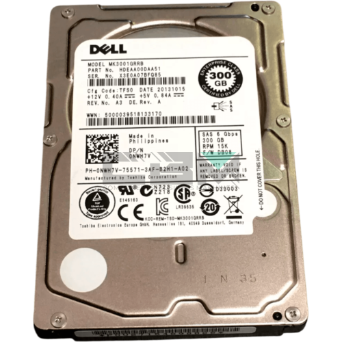 0NWH7V Жесткий диск Dell 300-GB 6G 15K 2.5 SP SAS w/G176J