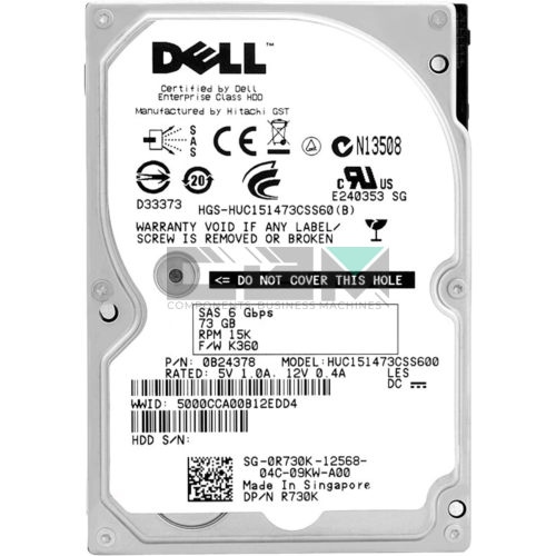 0R730K Жесткий диск Dell 2.5 15000 об/мин