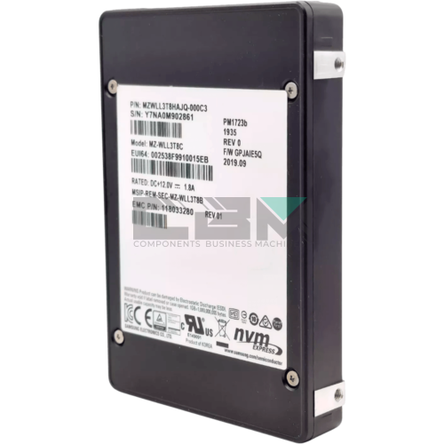 118033280 Твердотельный накопитель EMC 3.84TB Read Intensive SFF (2.5in) U.2 NVMe