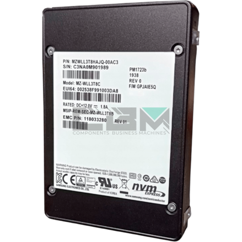 118033280 Твердотельный накопитель EMC 3.84TB Read Intensive SFF (2.5in) U.2 NVMe