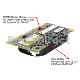 351518-001 Модуль HP SA641/642/E200 128MB BBWC Module Kit