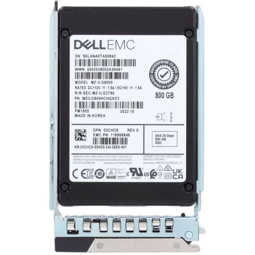 3CHC8 Твердотельный накопитель SSD Dell G14-G16 800-GB 12G 2.5 SAS MU w/DXD9H