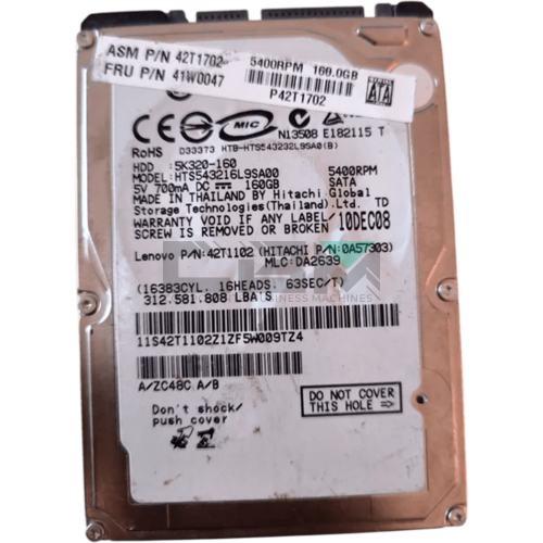 41W0047 Жесткий диск IBM (Lenovo) 2.5 5400 об/мин