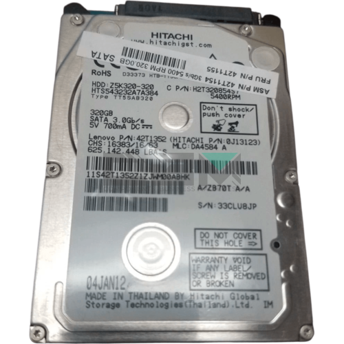 42T1155 Жесткий диск HDD IBM Lenovo 2.5 5400об/мин