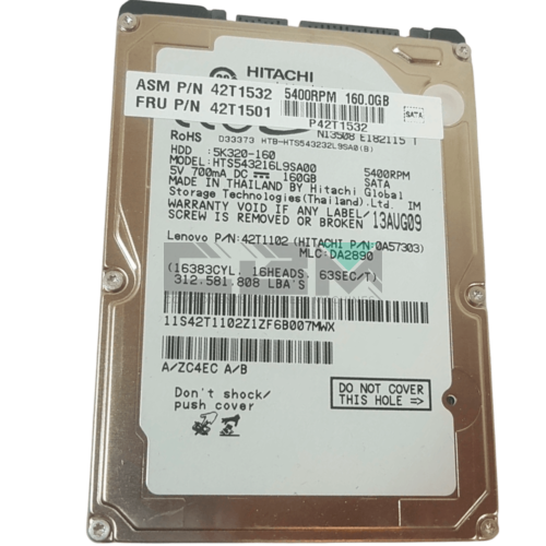 42T1532 Жесткий диск HDD IBM Lenovo 2.5 5400об/мин