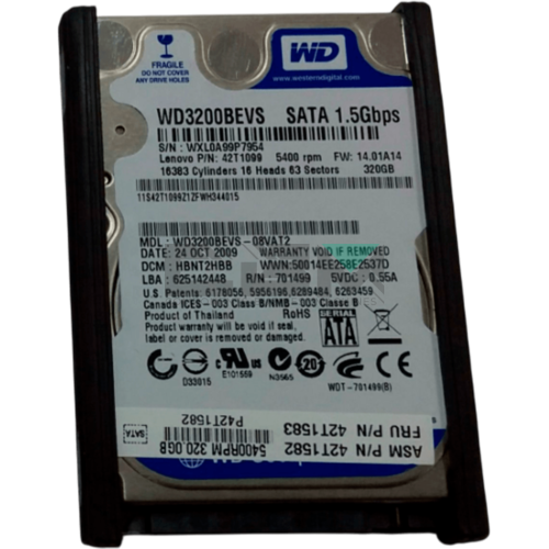 42T1583 Жесткий диск HDD IBM Lenovo 2.5 5400об/мин
