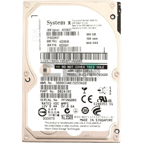42D0638 Жесткий диск IBM 300GB SAS 10K 2.5