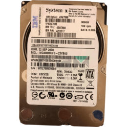 43W7666 Жесткий диск HDD IBM Lenovo 2.5 10000об/мин