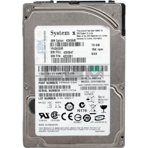 43X0847 Жесткий диск HDD IBM Lenovo 2.5 15000об/мин