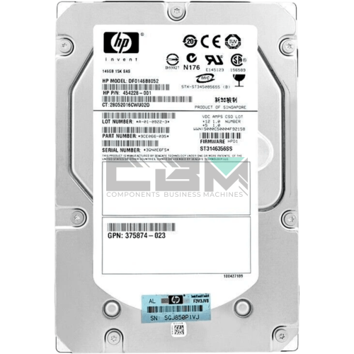 454228-001 Жёсткий диск HP 3.5 SAS 146 ГБ 15000 об/мин