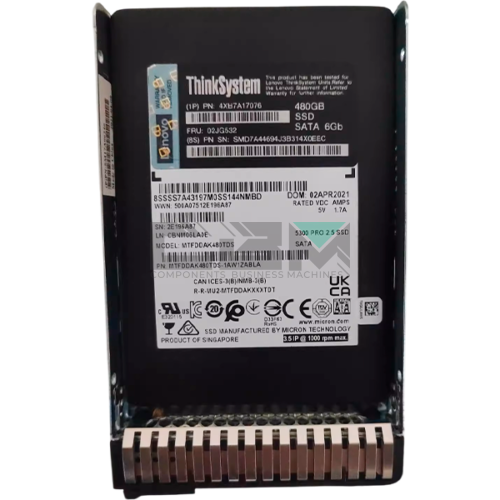 4XB7A17076 Твердотельный накопитель SSD IBM / Lenovo ThinkSystem 2.5' 0.48TB 6GB/S SAS Hot-Plug