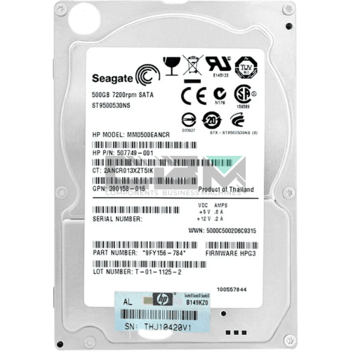 507749-001 Жёсткий диск HPE 500GB 3G SATA 7.2K 2.5 SFF