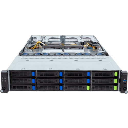 6NR283S93DR000AAL12 Сервер Gigabyte R283 R283-S93-AAL1 Gen4,5 Scalable 2P VROC 2xLGA 4677 8LFF с горячей заменой 2x2700W