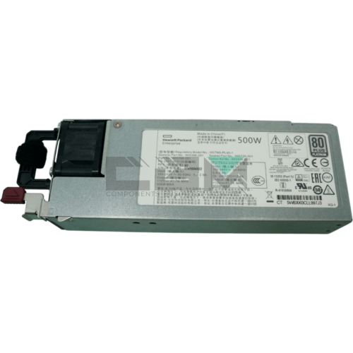 865398-001, Блок питания HP Platinum Flex Slot, 500W, 100-240V, для серверов G9, G10, DL360, DL380, DL385, ML350