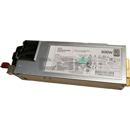865398-001, Блок питания HP Platinum Flex Slot, 500W, 100-240V, для серверов G9, G10, DL360, DL380, DL385, ML350