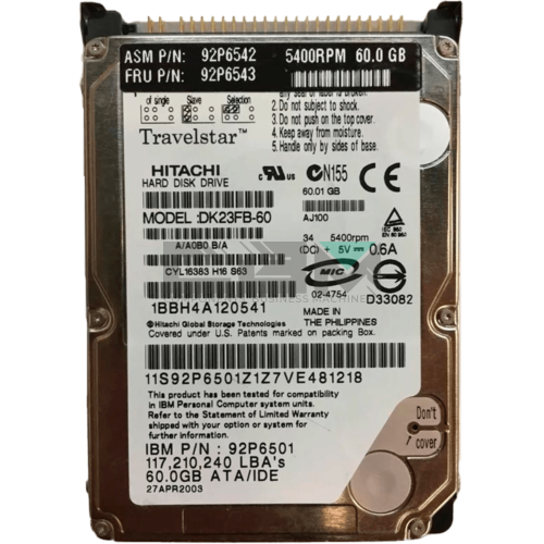 92P6501 Жесткий диск IBM (Lenovo) 2.5 5400 об/мин