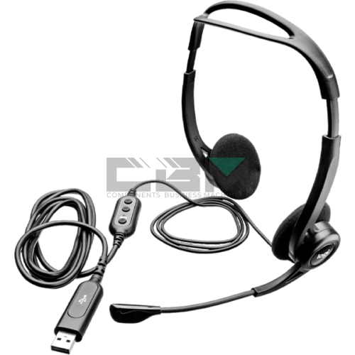 981-000100 Гарнитура проводная Logitech 960 Stereo USB Type-A 2.4m 125g черная