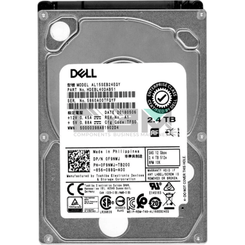 F9NWJ Жесткий диск Dell G14 2.4-TB 12G 10K 2.5 w/DXD9H