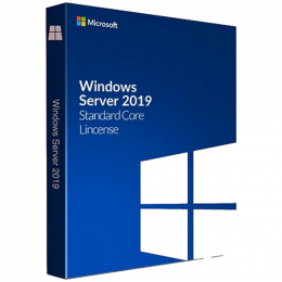 FQC-08909 Операционная система Microsoft Windows Server Standart 2019 64 bit 10 CLT USERS 16 CORE ENG BOX (коробочная версия)