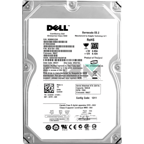JU643 Жесткий диск HDD Dell 500Gb 3.5 7200об/мин
