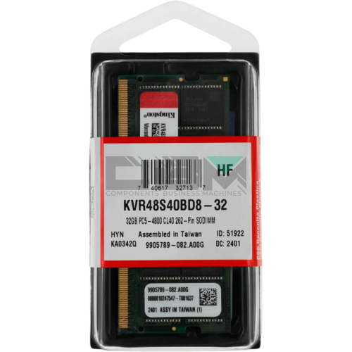 KVR48S40BD8-32 Оперативная память Kingston 32GB DDR5 SODIMM 2Rx8 4800MHZ PC5-38400