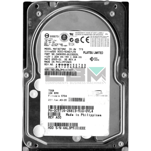 MAT3073NC Жесткий диск HDD Fujitsu 72.8Gb 10000об/мин