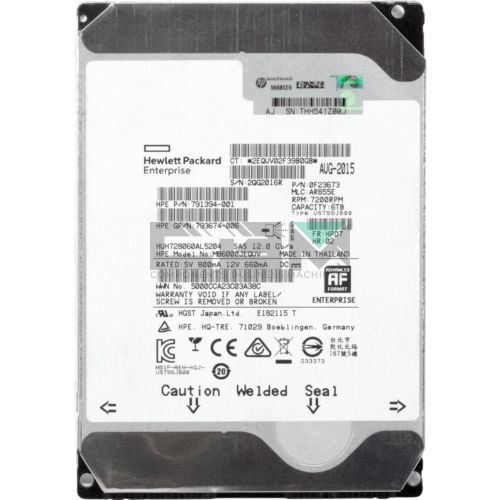 MB6000JEQUV Жесткий диск HP G8 G9 6-TB 12G 7.2K 3.5 SAS SC