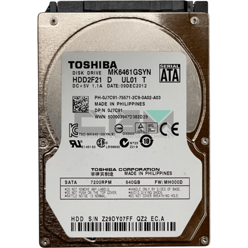 MK6461GSYN Жесткий диск Toshiba 2.5 7200 об/мин