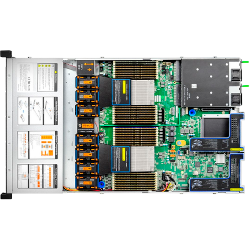 SR101-D04R Сервер Gooxi AMD 1st 2nd 3rd Gen 1U Direct-attached Backplane 4_2.5 3.5 SAS SATA Hard Drive Bay Svr Barebone + 550W (без доп. райзеров, без рельс C2907-664-3) батарейка CR2032 не установлена