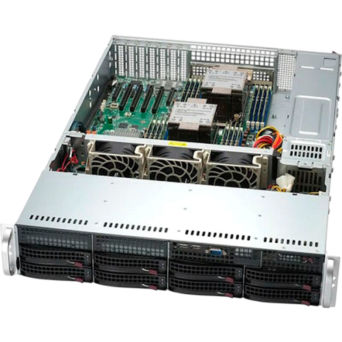 SYS-621P-TRT Сервер SuperMicro X13 2U 2P Scalable 2GHZ 8 64C LGA 4677 8 LFF