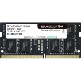 TED48G3200C22-S01 Оперативная память Teamgroup 8GB DDR4 ECC SO-DIMM 2Rx8 3200MHZ PC4-25600R