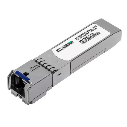 Медиаконвертер CBM 10/100/1000 BASE-TX to 1000BASE-FX + Трансивер CBM SFP 1.25G T13/R15 LC 20 km DDM 1310-1550 нм