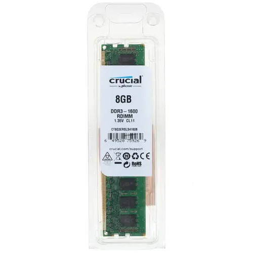 CT8G3ERSLS4160B Оперативная память Crucial 8-GB RDIMM DDR3 1600MHz