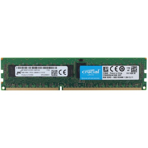 MT18JSF1G72PZ-1G6 Оперативная память Micron Technology 8-GB RDIMM DDR3 1600MHz