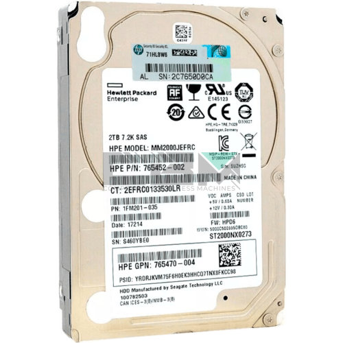 MM2000JEFRC Жёсткий диск HPE 2TB SAS 12G 7.2K SFF 2.5
