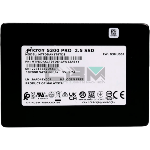 MTFDDAK1T9TDS-1AW1ZABYY SSD-накопитель Micron 5300 PRO 1,92 ТБ SATA III