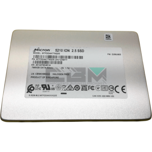 MTFDDAK7T6QDE Твердотельный накопитель SSD Micron 7300 Pro 7.68TB 2.5 6Gb/s SATA