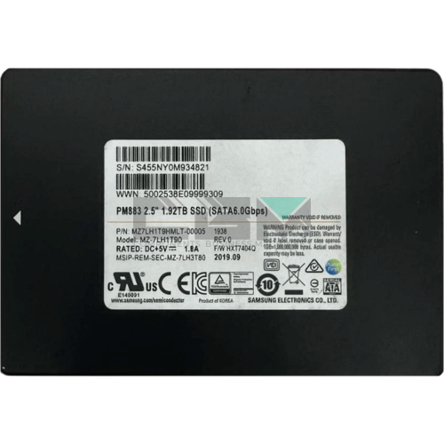 MZ7LH1T9HMLT-00005 Твердотельный накопитель SSD Samsung PM9A3 1.92TB U.2 NVMe PCIe 4.0 x4