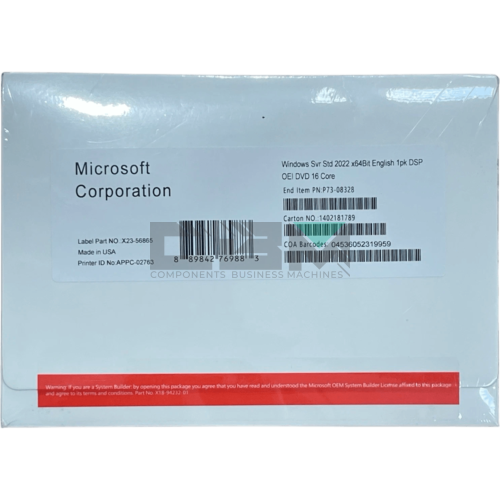 P73-08328 Лицензия Microsoft Windows Server 2022 Standard Edition 16 core OEM