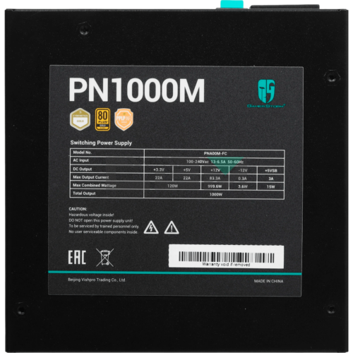 R-PNA00M-FC0B-WGEU Блок питания Deepcool 1000 Вт 80 PLUS Gold ATX