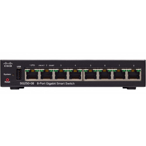 SG250-08HP-K9-EU Коммутатор Cisco 8-Port