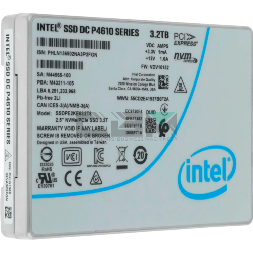 SSDPE2KE032T8T Твердотельный накопитель Intel DC P4610 3.2 ТБ NVMe PCIe 3.1 x4 U.2